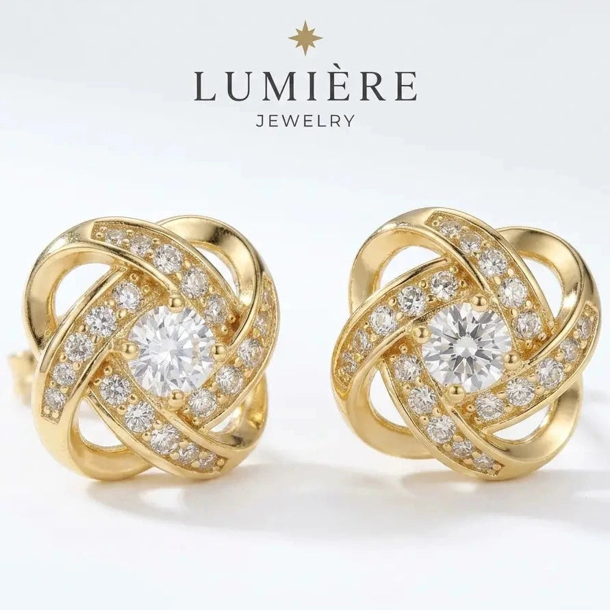 Knot Studs · 18K Gold Finish