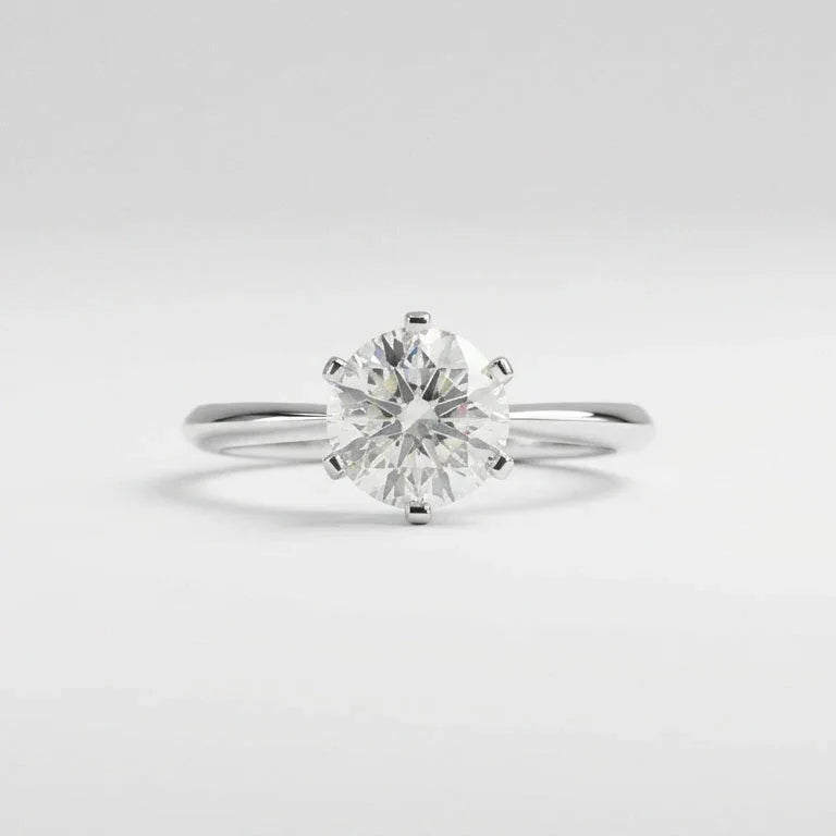 Lumière Solitaire Ring · S925 Silver & Moissanite