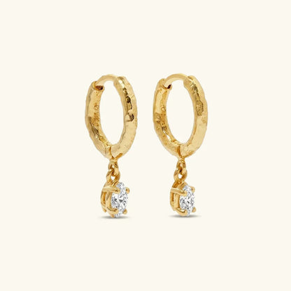 Shayla Hammered Diamond Hoops
