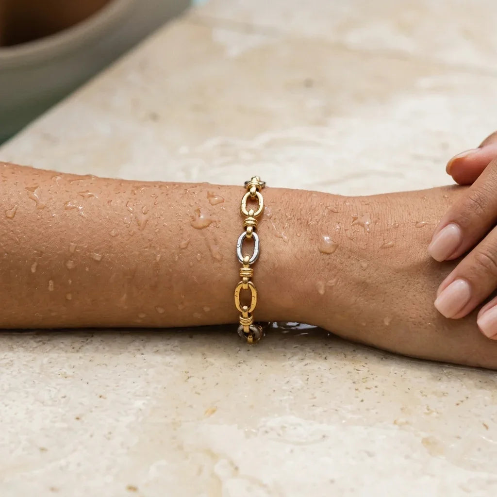 Addison Two Tone Gold Bracelet