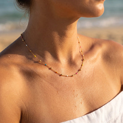 Amphitrite Gold Chain Bead Necklace