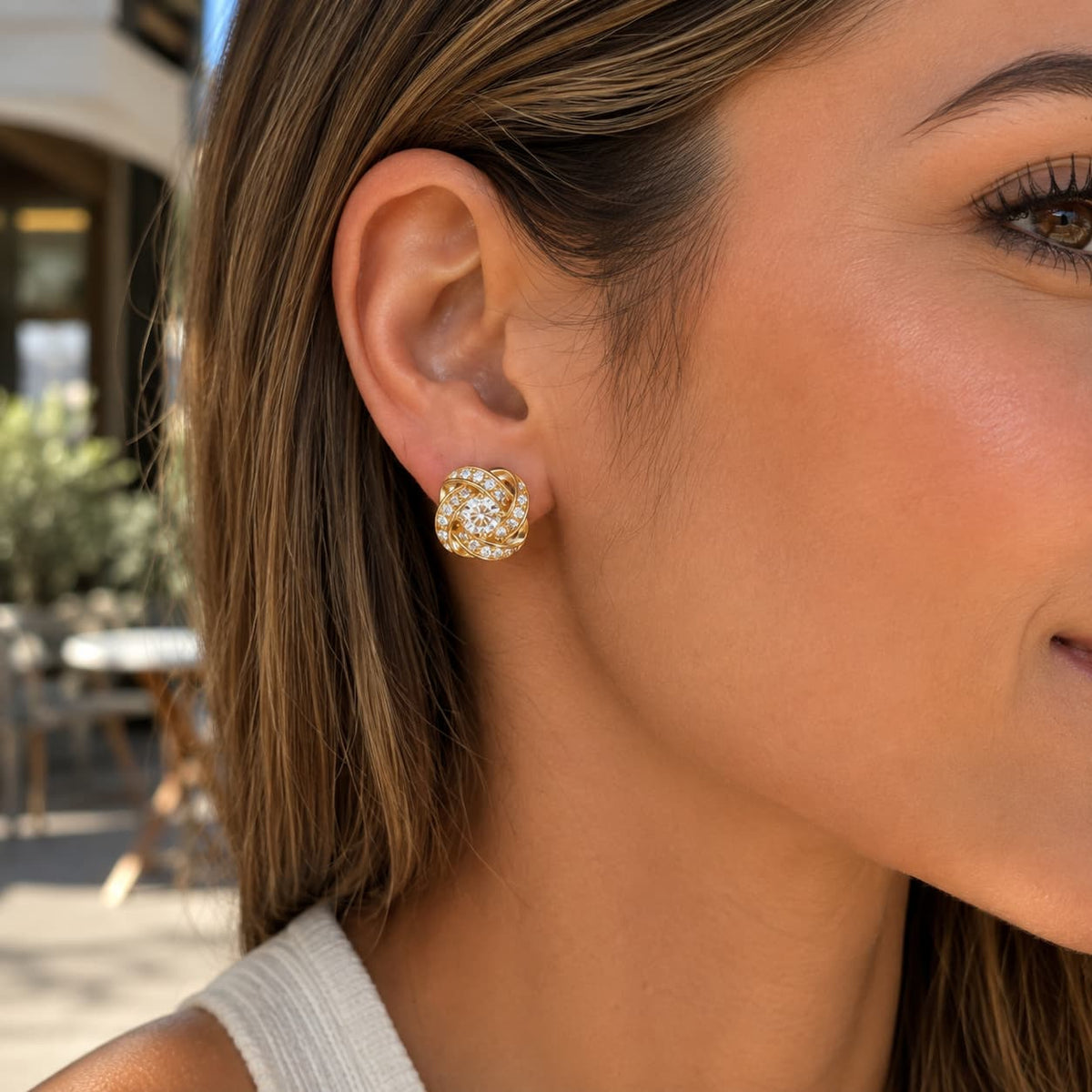 Knot Studs · 18K Gold Finish