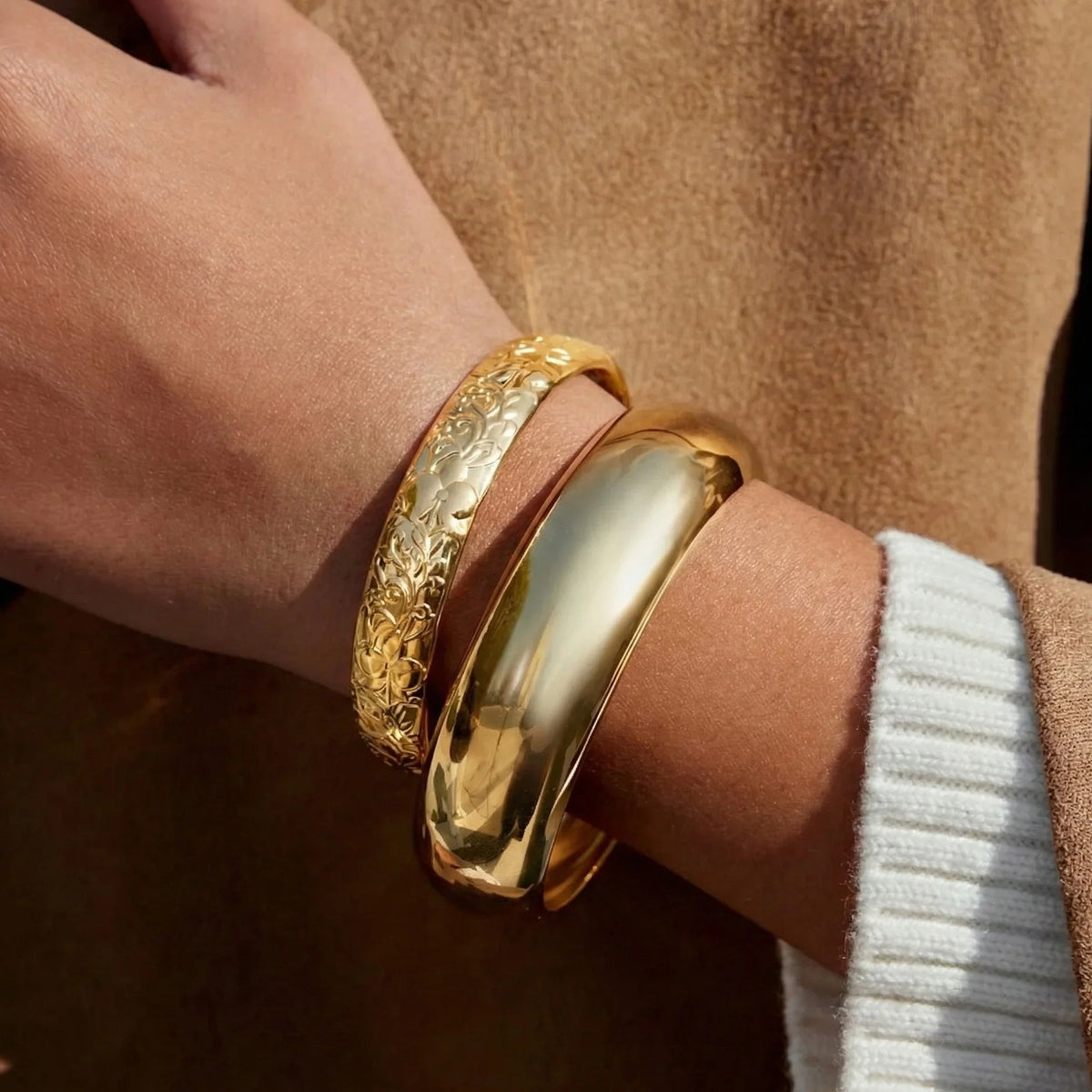 Vana Texture Contrast Bangle Bundle