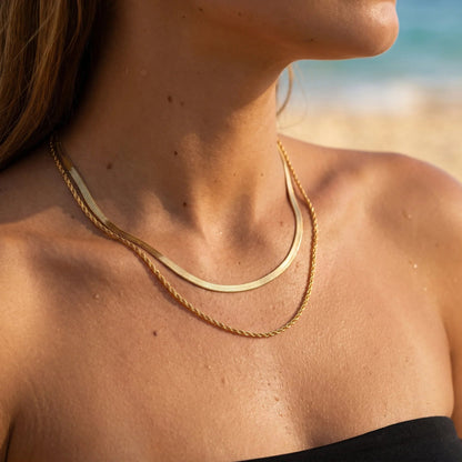 Hailey Layered Gold Chain Necklace
