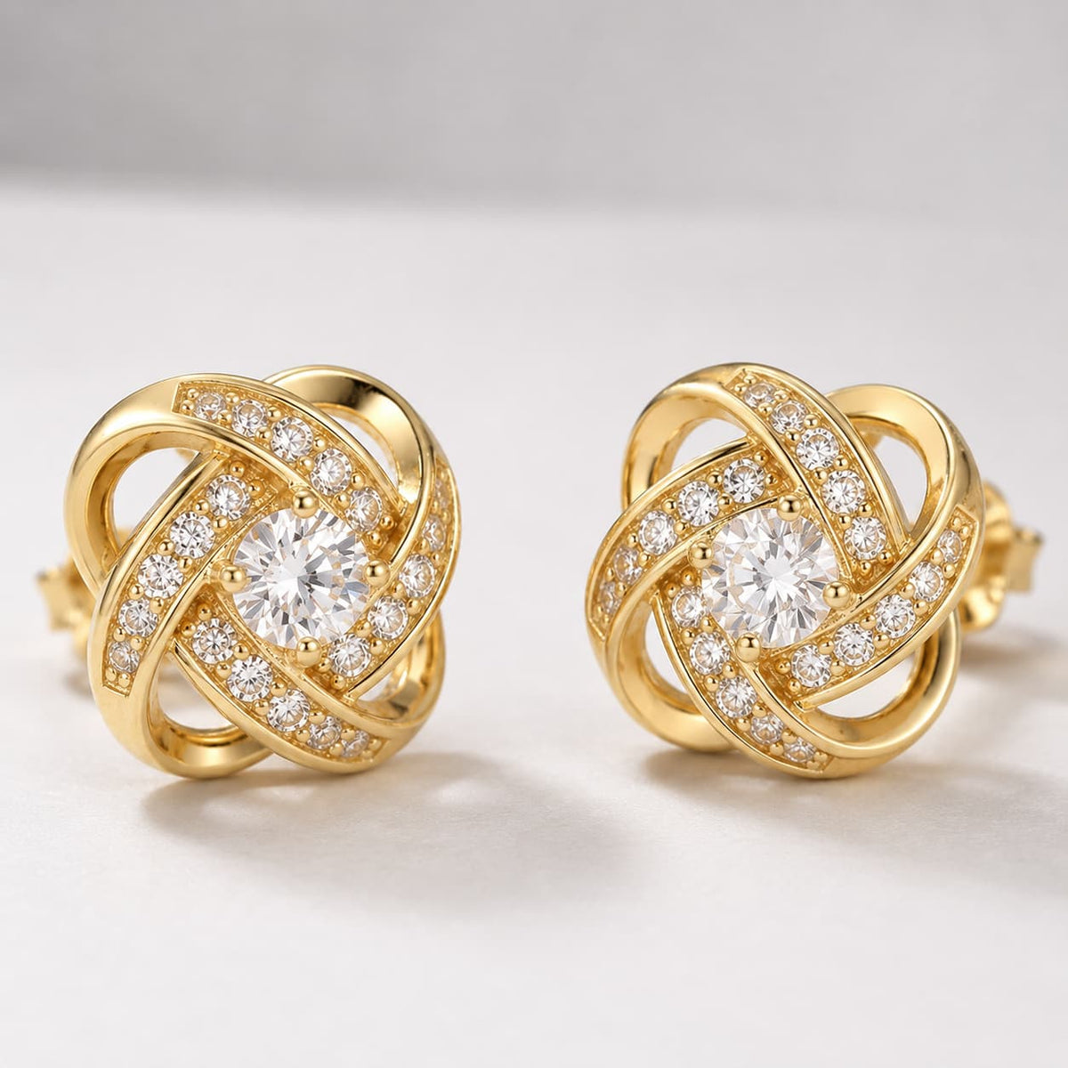 Knot Studs · 18K Gold Finish