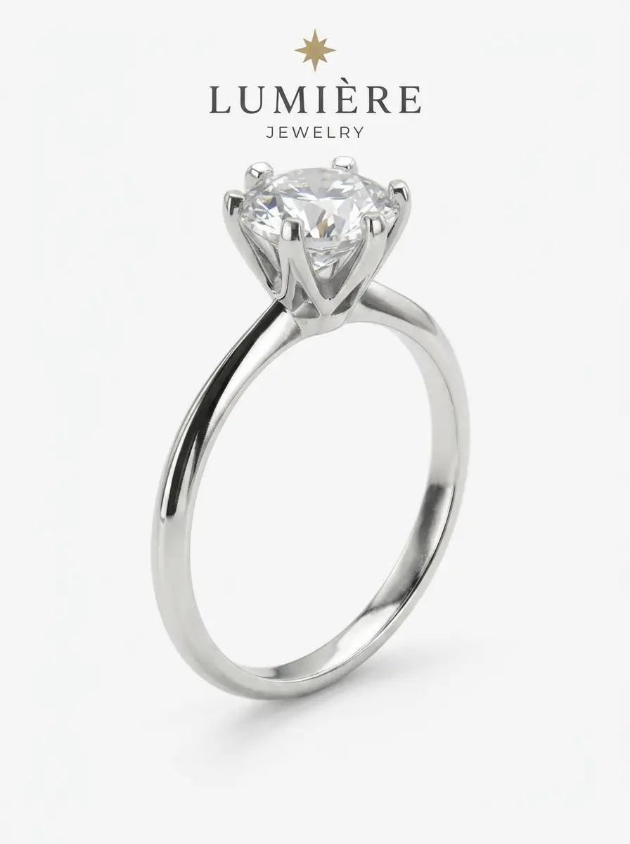 Lumière Solitaire Ring · Moissanite