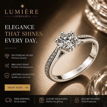 Grand Solitaire Ring · Brilliant-Cut Stone