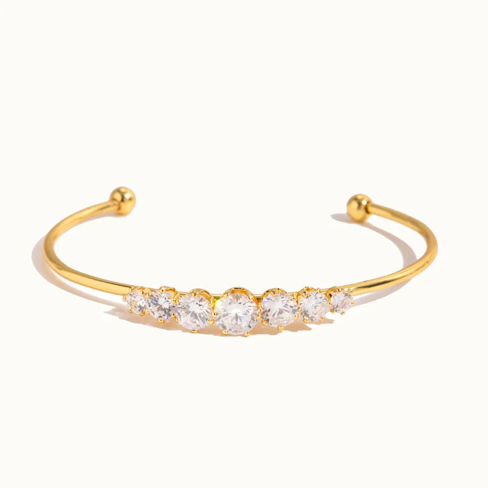Ashlynn Diamond Gold Bangle