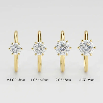 Lumière Solitaire Ring · S925 Silver & Moissanite