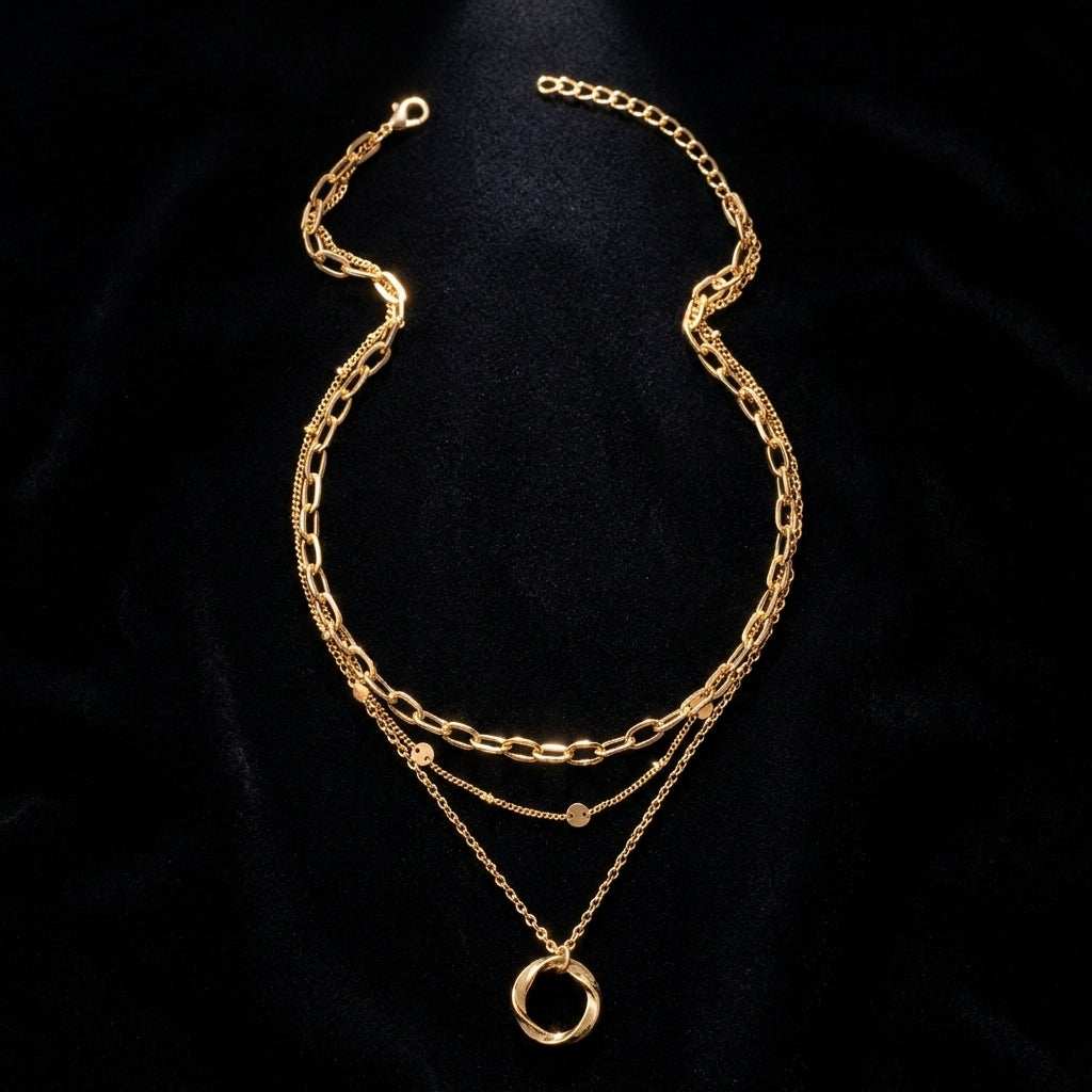 Torsade Layered Necklace · Gold / Silver
