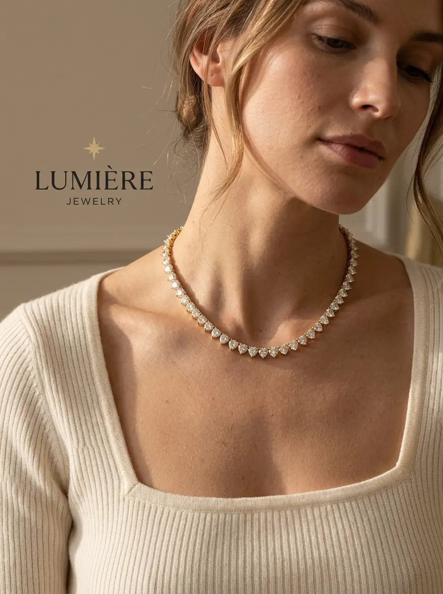Cœur Tennis Necklace · Gold / Silver