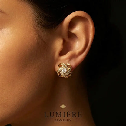Knot Studs · 18K Gold Finish