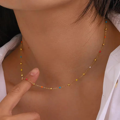 Amphitrite Gold Chain Bead Necklace