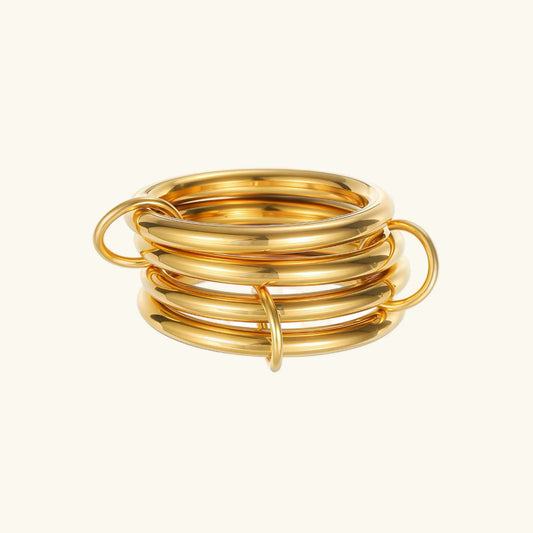 Contraste Stacked Ring · Gold / Rhodium / Two-Tone Finish