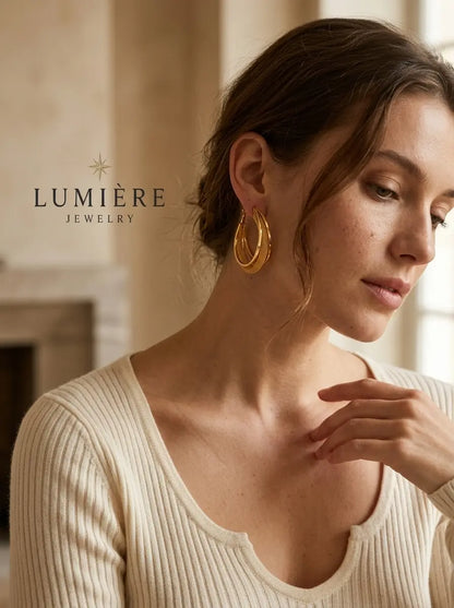 Torsade Hoop · Gold / Silver / Rose Gold