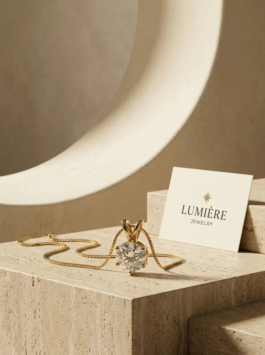 Lumière Solitaire Necklace · Moissanite