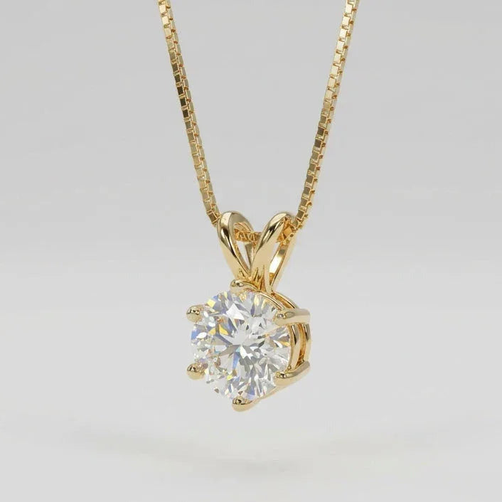 Lumière Solitaire Necklace · S925 Silver & Moissanite