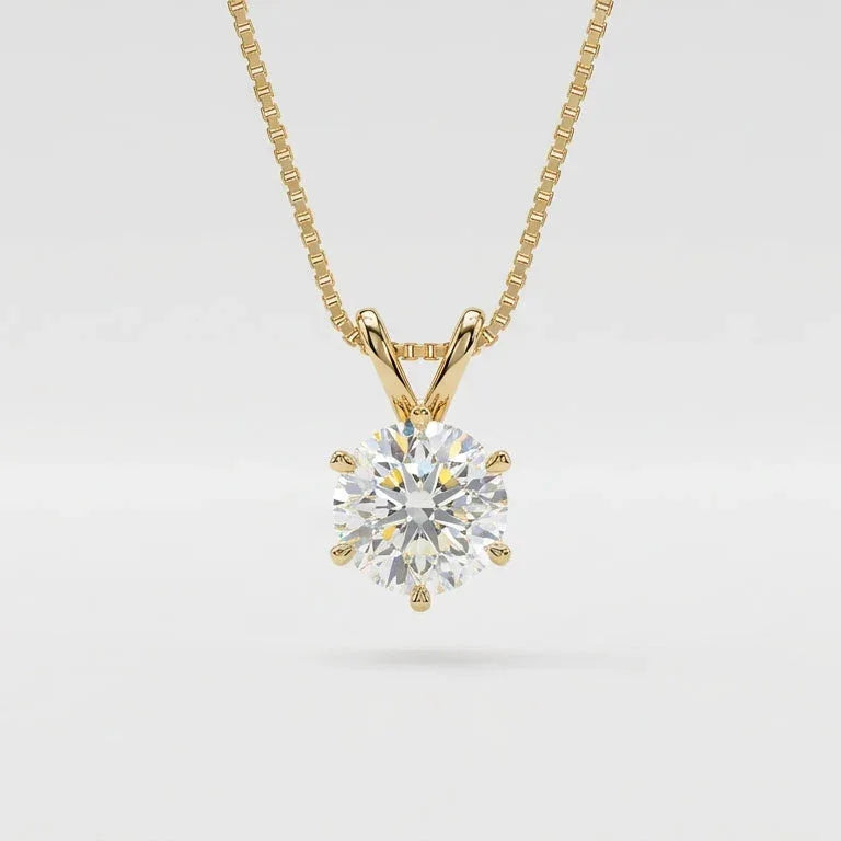 Lumière Solitaire Necklace · S925 Silver & Moissanite