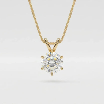 Lumière Solitaire Necklace · S925 Silver & Moissanite