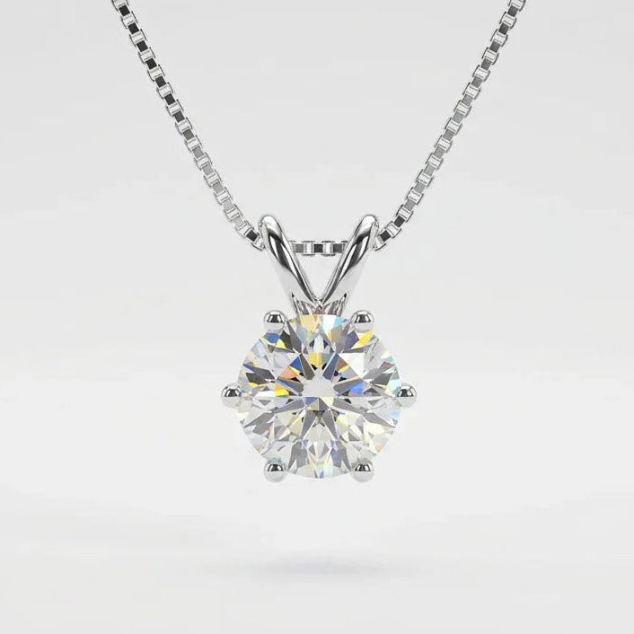 Lumière Solitaire Necklace · S925 Silver & Moissanite