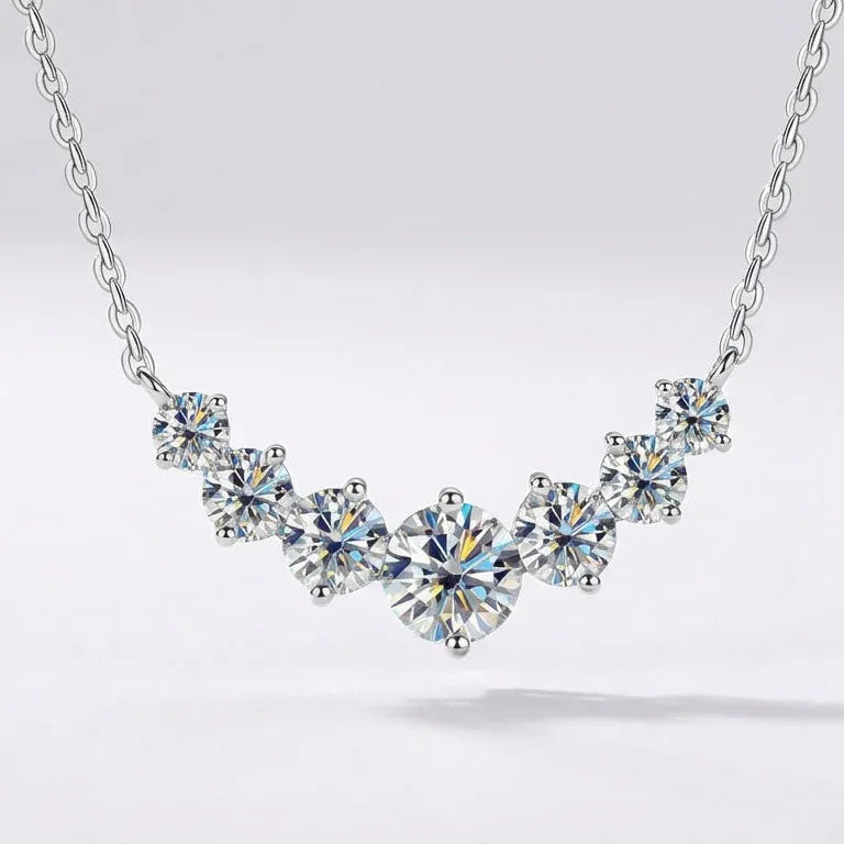 Arc Necklace · S925 Silver & Moissanite
