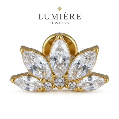 Lotus Stud · 18K Gold Finish
