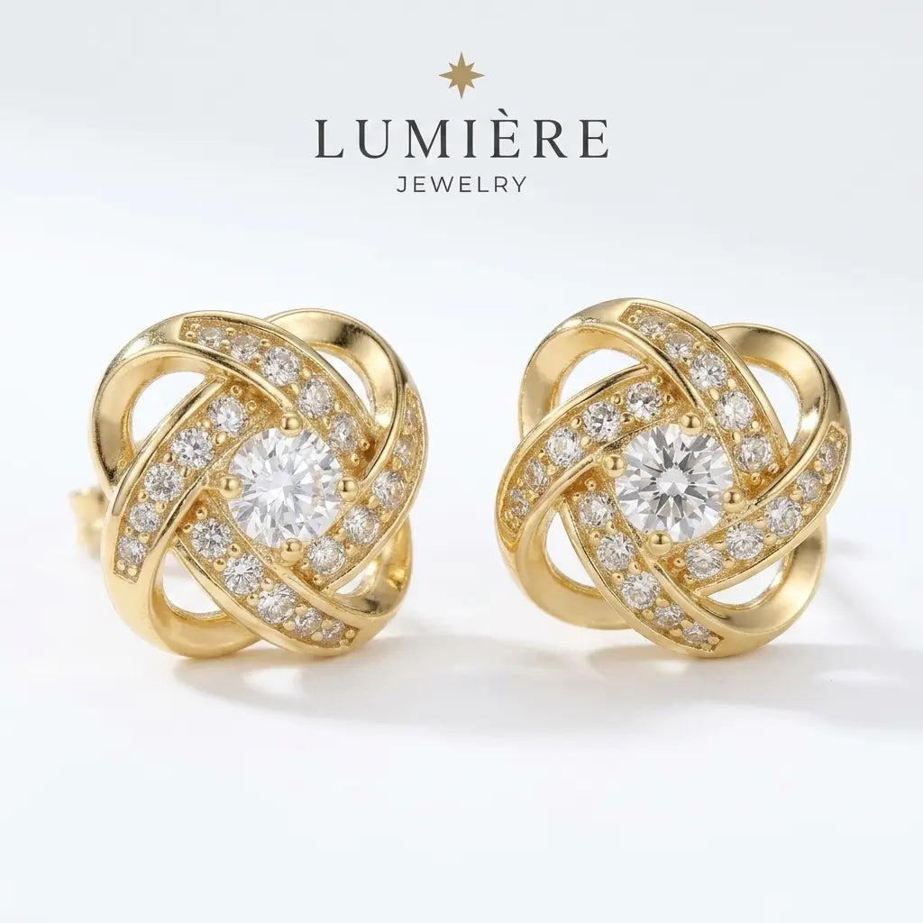 Knot Studs · 18K Gold Finish