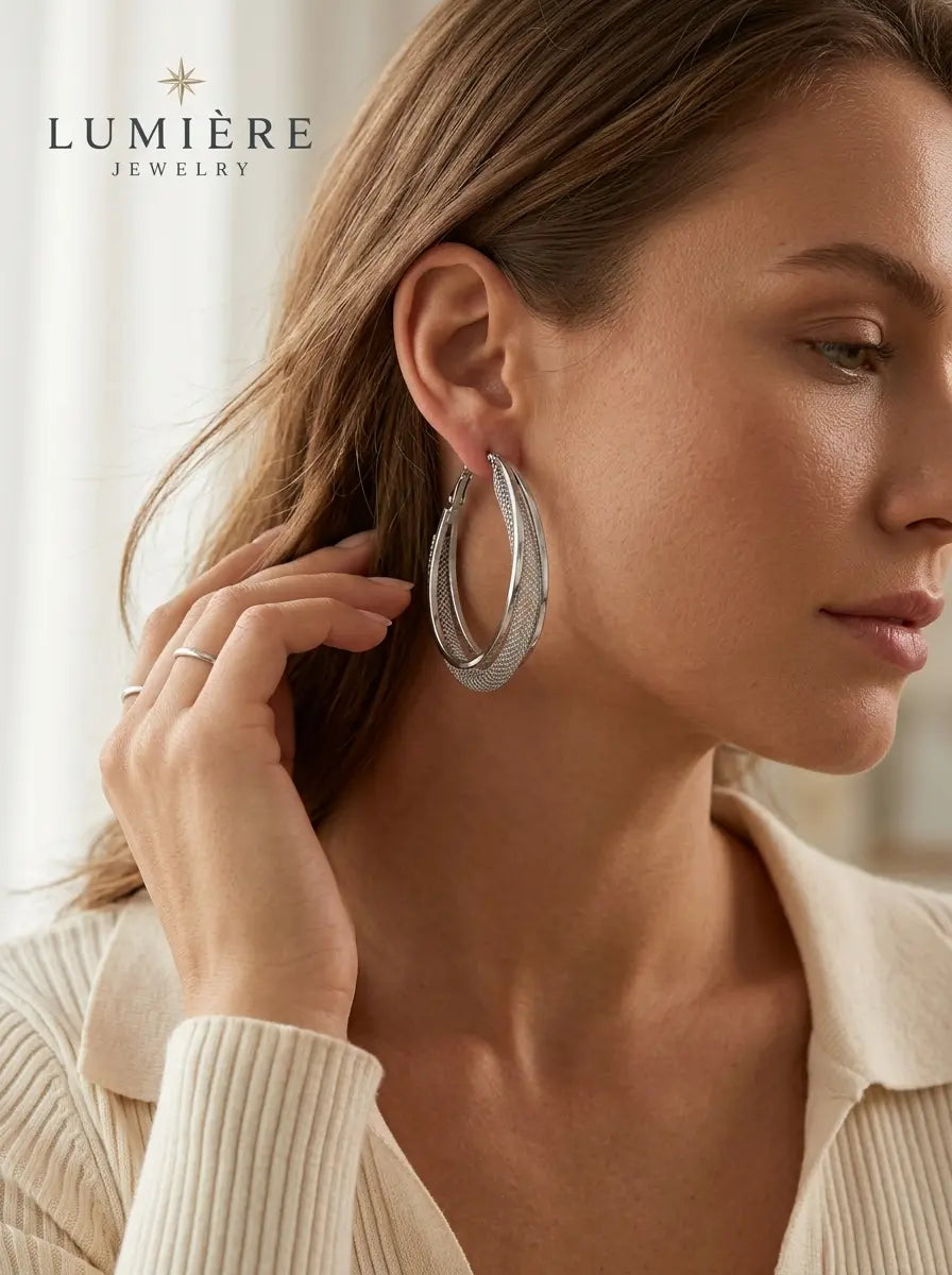 Torsade Hoop · Gold / Silver / Rose Gold