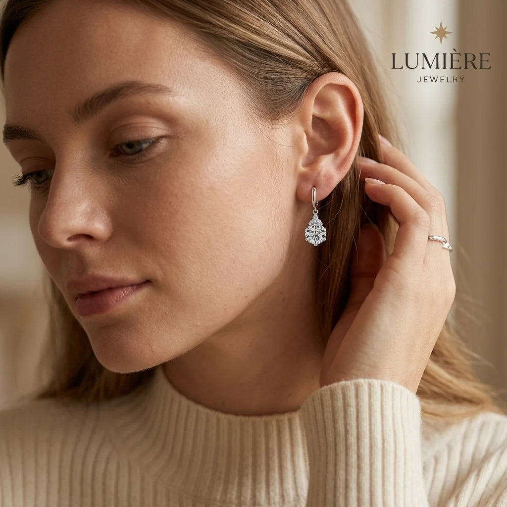 Étoile Drop Earrings · S925 Silver & Moissanite