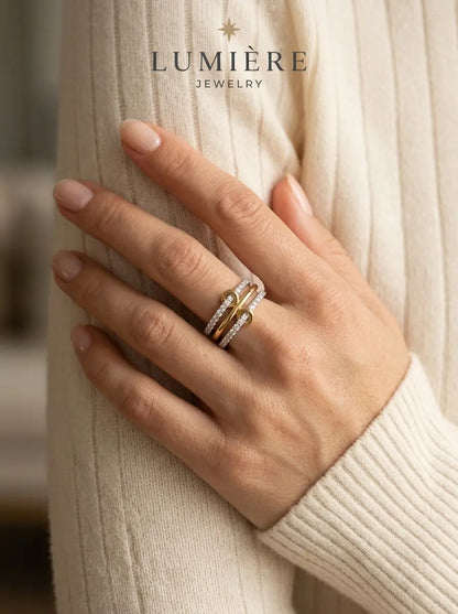 Lynx Sculptural Ring · 18K Gold Finish