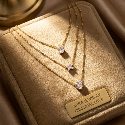 Céleste Layered Necklace · Gold Plated & Silver