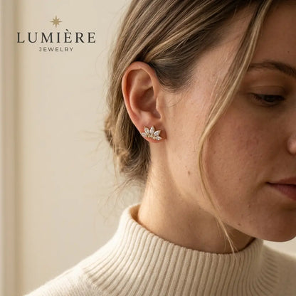 Lotus Stud · 18K Gold Finish