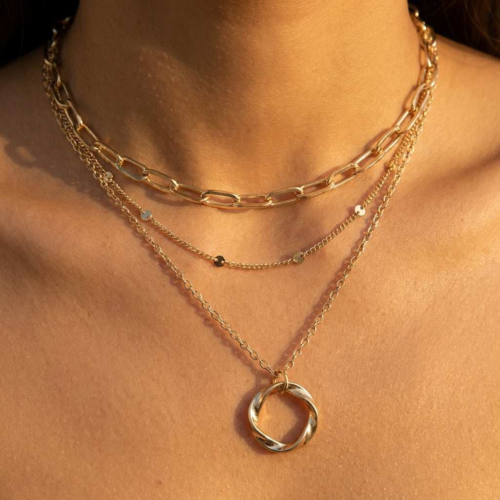 Torsade Layered Necklace · Gold / Silver