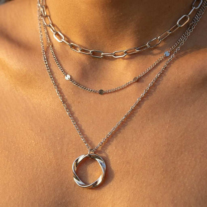 Torsade Layered Necklace · Gold / Silver