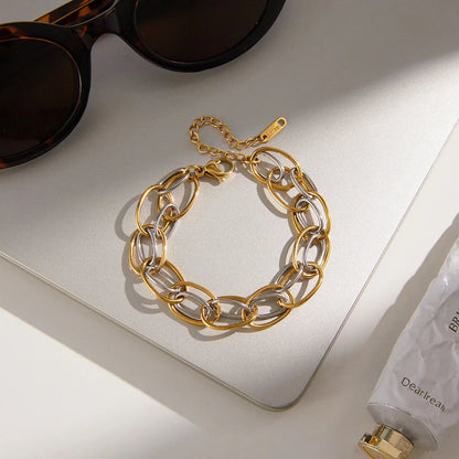 Ramona Two Tone Multi Link Bracelet