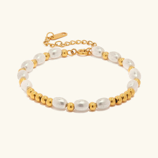 Écrin Pearl Bracelet · 18K Gold Finish & Freshwater Pearl