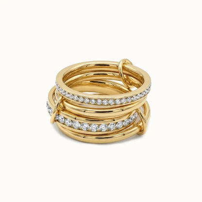 Lanae Stacked Diamond Gold Ring