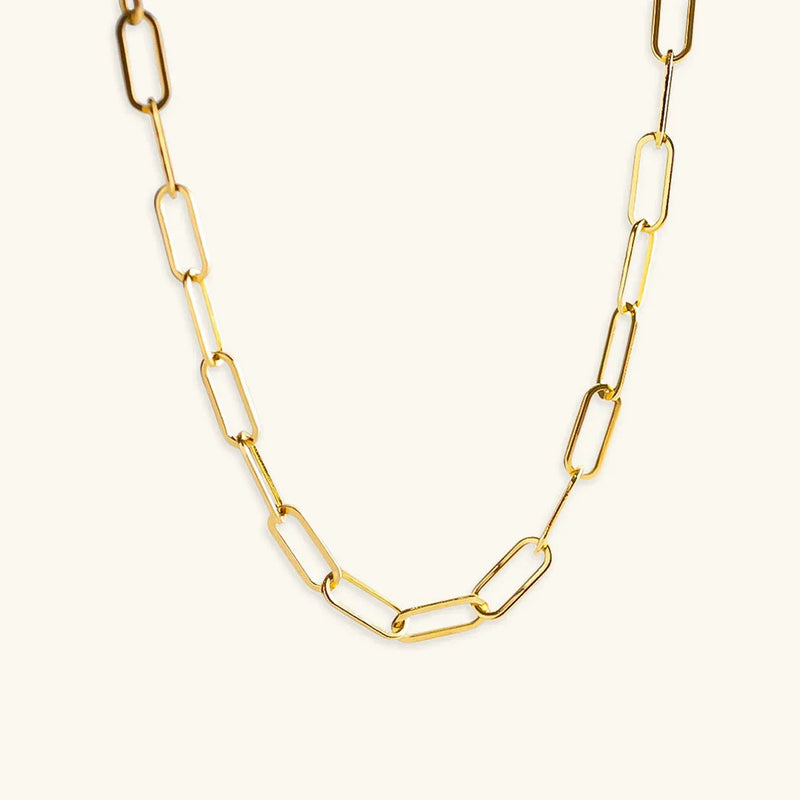 Agrafe Paperclip Necklace · 18K Gold Finish