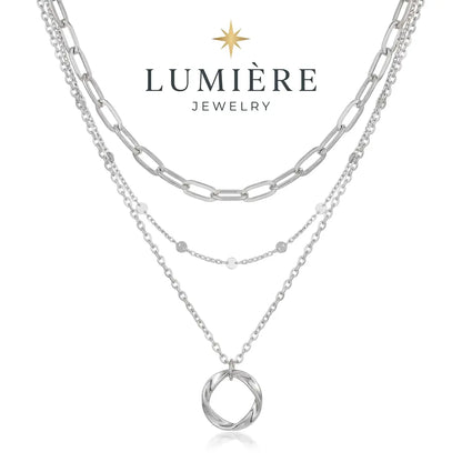 Torsade Layered Necklace · Gold / Silver