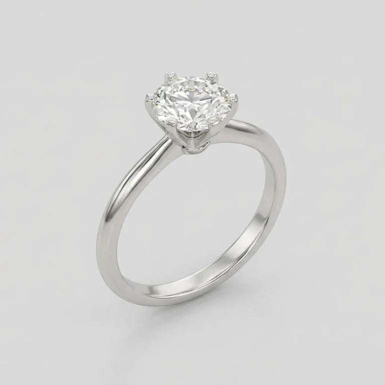Lumière Solitaire Ring · S925 Silver & Moissanite