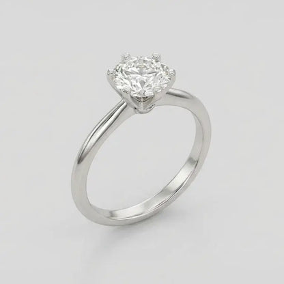 Lumière Solitaire Ring · S925 Silver & Moissanite