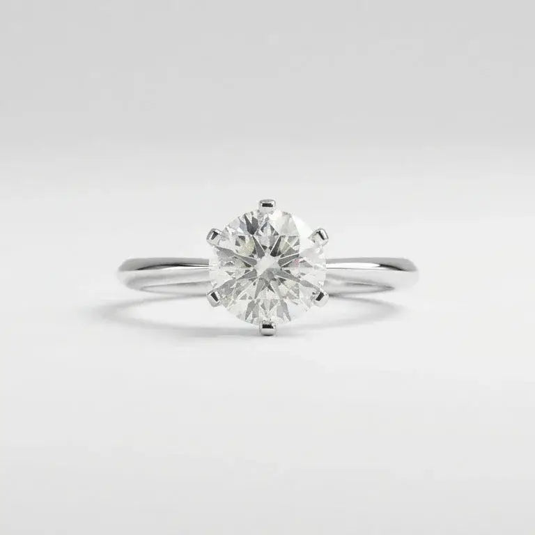 Lumière Solitaire Ring · S925 Silver & Moissanite