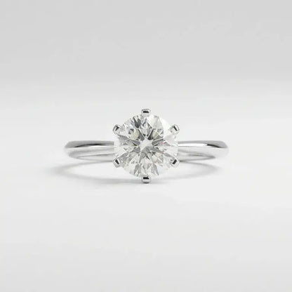 Lumière Solitaire Ring · S925 Silver & Moissanite