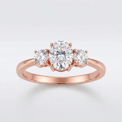 Trilogy Ring · S925 Silver & Moissanite