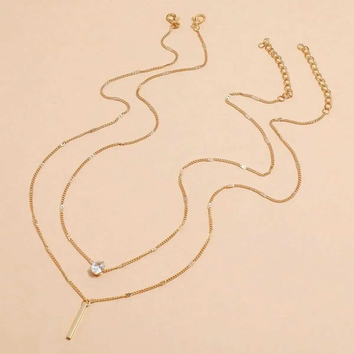 Barre Layered Necklace · 18K Gold Finish