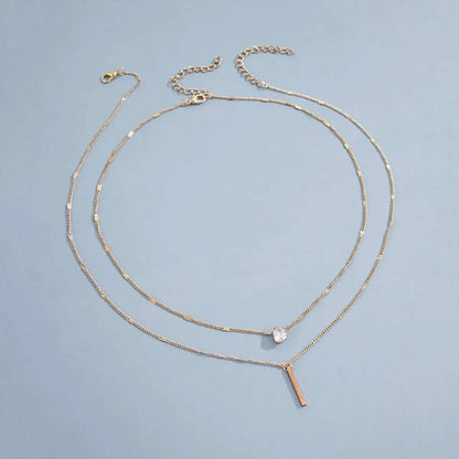 Barre Layered Necklace · 18K Gold Finish