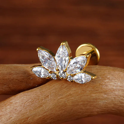 Lotus Stud · 18K Gold Finish