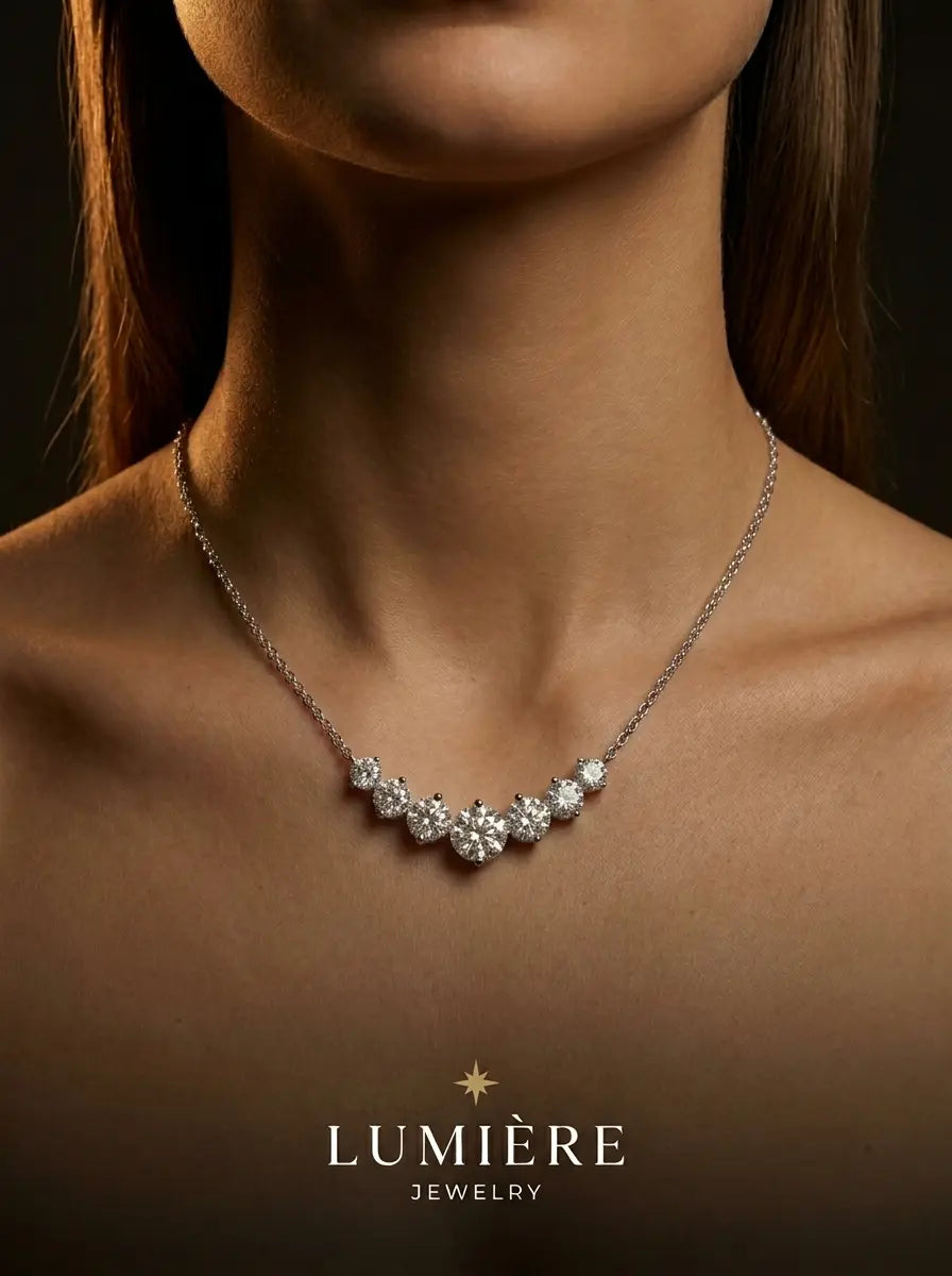 Arc Necklace · Moissanite