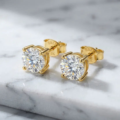 Éclat Studs · S925 Silver & Moissanite