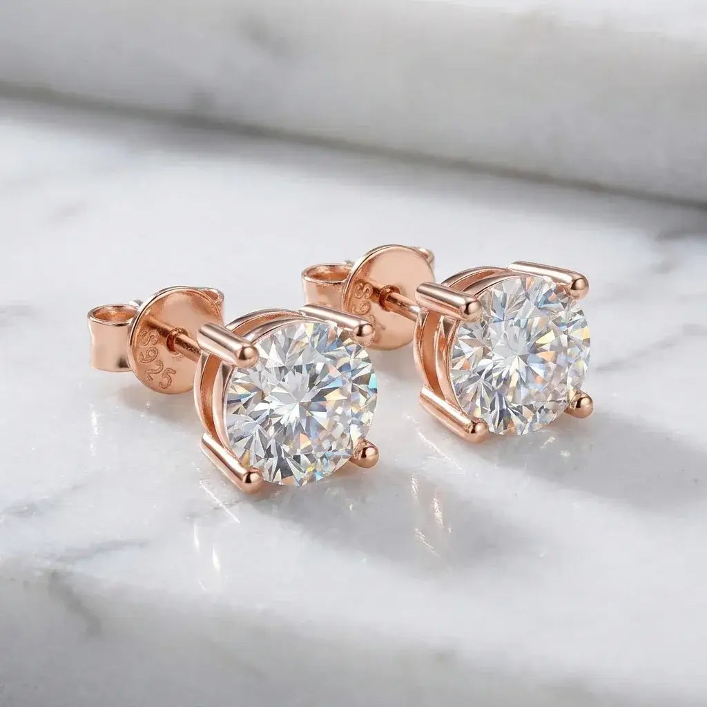 Éclat Studs · S925 Silver & Moissanite